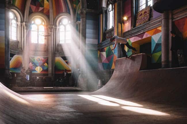 Igreja transformada em pista de skate