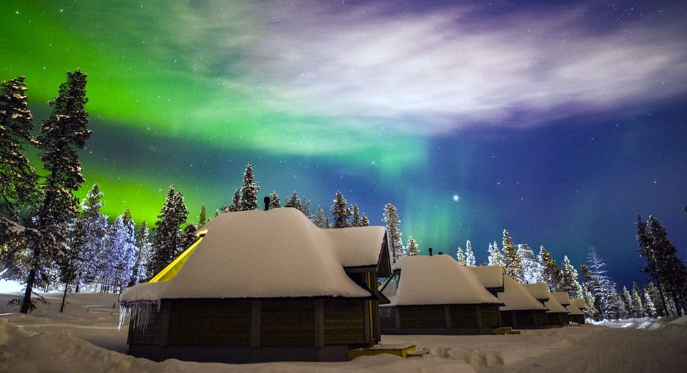 Una cabaña nórdica para ver la aurora boreal en Islandia