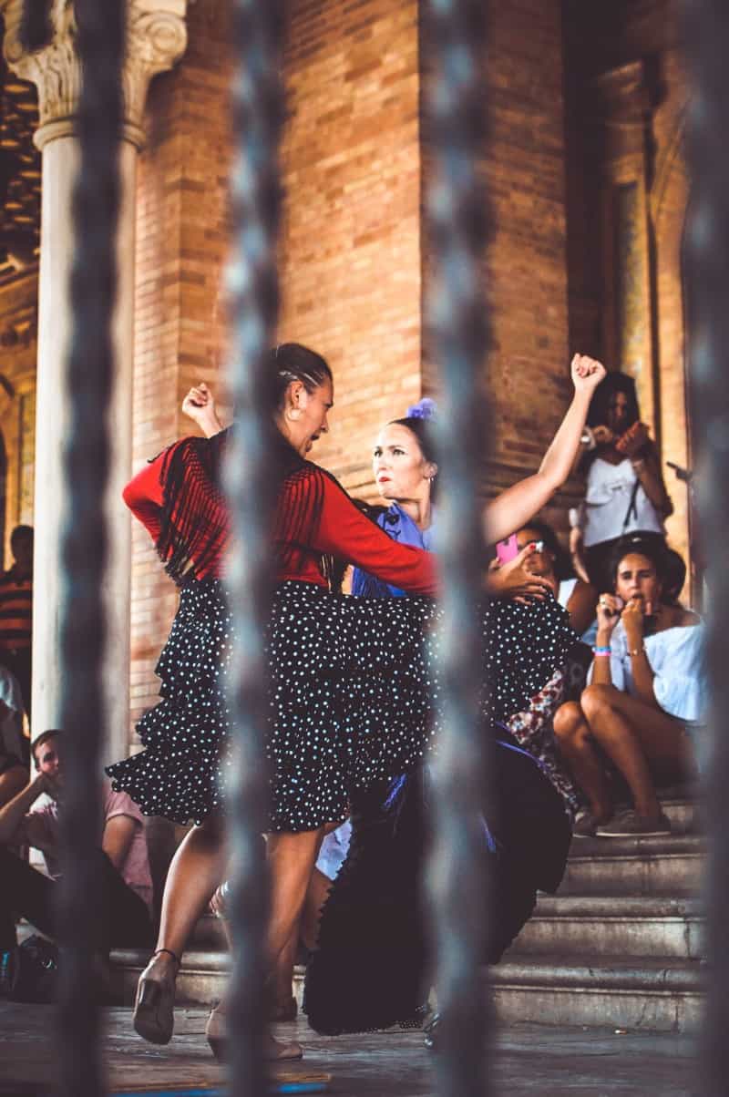 Dançarinos em Sevilha, na Espanha