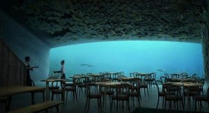 restaurante embaixo d'água noruega