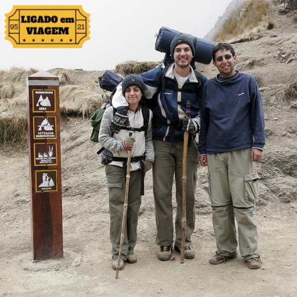 Podcasts sobre viagem: Edson, a esposa Viviane e o guia da trilha inca que os levou até Machu Picchu