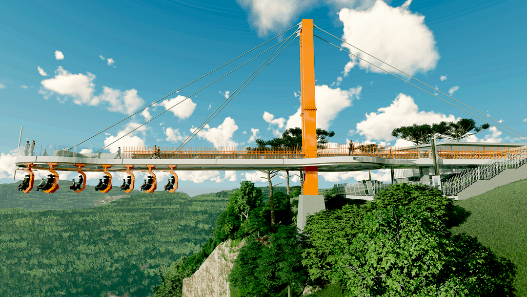 SkyGlass Ferradura: ponte de vidro em Canela tem 360 metros de altura e trilho com cadeiras suspesas